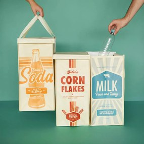 Műanyag szelektív szemetes készlet 3 db-os 28 l Retro – Balvi