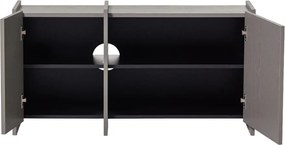 Szürke TV-állvány kőrisfa dekorral 102x53x44 cm Brock – WOOOD