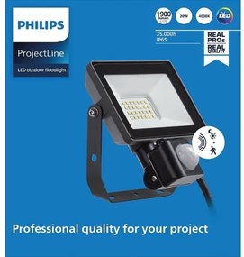 Philips - LED Kültéri reflektor érzékelővel PROJECTLINE LED/20W/230V IP65 4000K