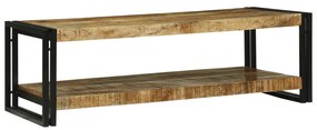 Dohányzóasztal 120x50x38 cm Tömör fa rusztikus mangó