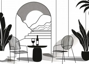 Poszter 100x75cm Pihenés a monokrómban