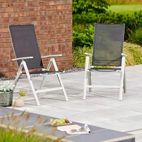 Kerti székek 2 db Vanage VG-0277 fém fekete/szürke