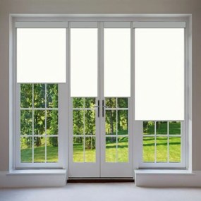 Elite Home® ablakra szerelhető sötétítő és árnyékoló roló, fém házban, fehér, 120x120cm
