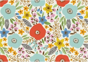 Flizelin tapéta falra Prémium virágmintás 312x219 Ragasztó