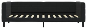 fekete bársony heverő matraccal 80 x 200 cm