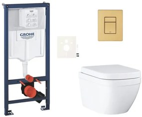 Fali WC-garnitúra világos falra / falra szerelhető GROHE Euro Ceramic SIKOGRSEUSCGN0