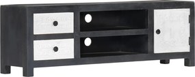 vidaXL szürke/fehér kézzel faragott mangófa TV-szekrény 120x30x40 cm