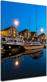 Vászonkép 80x120 Kikötő az éjszakában