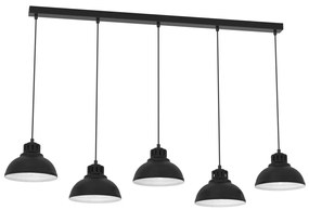 Csillár zsinóron SVEN 5xE27/15W/230V fekete