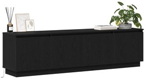 TV állvány LED-del Fekete Tölgy 180x38x49 cm Műanyag
