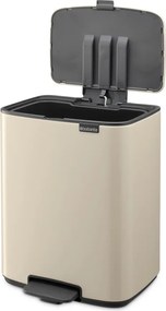 Bézs acél pedálos szemetes 12 l Bo – Brabantia