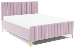 RUBY 25 STANDARD ágy 180x200 cm - arany lábak Rózsaszín