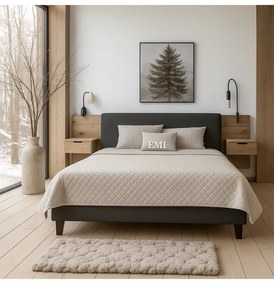 ZEFIRA 180x200 cm-es kárpitozott ágy, tárolóhelyiséggel