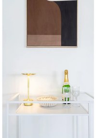 Vita zsúrkocsi, 2 polc, fehér, fehér váz 68x40x79 cm