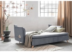 Szürke bársony kinyitható kanapé 225 cm Charming Charlie – Miuform