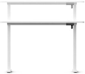 Elektromosan állítható magasságú íróasztal ülő-/állómunkához 120x60 cm fehér Levano Control+