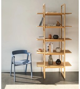 Kék tölgyfa karfás étkezőszék Flip – Gazzda