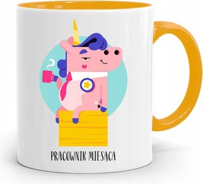 Munkavállalóknak Sárga Bögre A Hónap Dolgozója fényképes nyomtatással