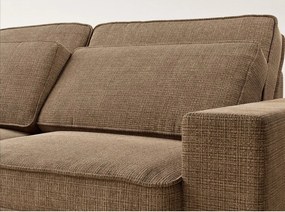 Világosbarna zsenília sarokkanapé (bal oldali-L alakú) Kirou – Maison de Rêve