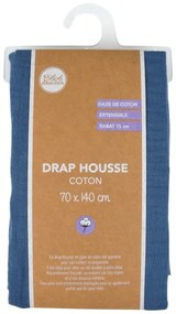 Gumis muszlin gyerek lepedő babaágyhoz 70x140 cm – Bébé Douceur