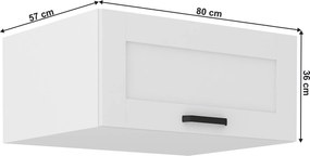 Felső szekrény, fehér, LULA 80 NAGU-36 1F