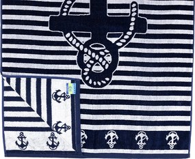 BAHIA Strandtörölköző matrózmintás 2. 165x90cm
