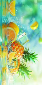 Strandtörölköző LEMONADE 100x180 cm színes, 100% mikroszálas
