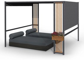 Blumfeldt Valence, pavilon, 3 x 3 m, UV50+, vízlepergető, napelemes LED világítás, napelem