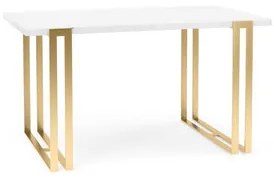 EWEN II Étkezőasztal 140 cm (fehér / arany)