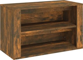 vidaXL füstös tölgy színű szerelt fa cipőtartó 75x35x45 cm