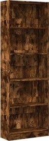vidaXL füstös tölgy színű szerelt fa könyvszekrény 60 x 24 x 176 cm