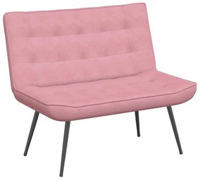 rózsaszín bársonypad 110 x 74 x 84 cm