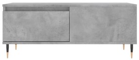 betonszürke szerelt fa dohányzóasztal 90x50x36,5 cm