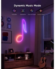 Govee - Neon 2 MATTER rugalmas RGBIC LED szalag, 3 m-es, Wi-Fi