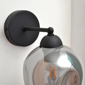 Fali lámpa LILI 1xE27/15W/230V fekete/szürke