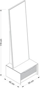 Fésülködőasztal, kő, 54 cm