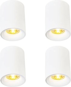 4 darabos modern, felületre szerelhető spotlámpa szett fehér GU10 50mm - Ronda