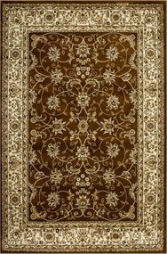 Hagyományos Puha Díszszszőnyeg Virágos Barna Bézs Rose 240x330 cm