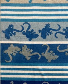 CRAZY GEKKO Strandtörölköző kék 165x90cm