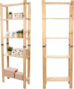 Könyvespolc játékpolc fa könyvespolc kamra 230cm Fenyő