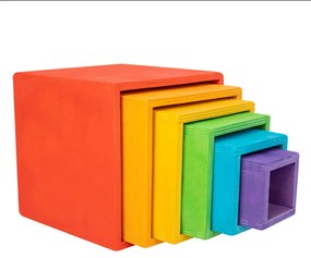 Szivárvány dobozos Montessori fajáték