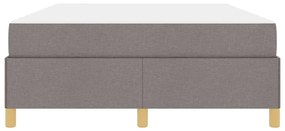 Boxrugós ágy matracmal Taupe és fehér 140 x 190 cm szövet