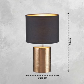 Fischer & Honsel modern asztali lámpa bronz barna fhl50657
