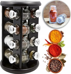 Fűszertartó Forgó Fűszertartó Állvány Szett 16 Db-os