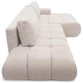 Lutario L II jobb oldali sarokkanapé ágyneműfunkcióval - bézs Venice 2026 vízlepergető szövet