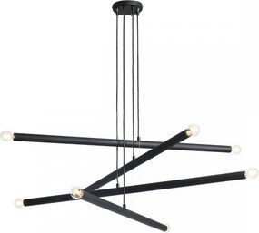ALDEX 1072P1 TUBO Modern Led Függesztett Lámpa Fekete E14 IP20