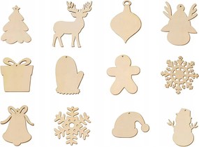 Karácsonyi Dekoráció MIX Felakasztható Öko 60db 5cm