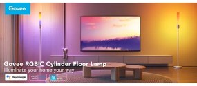 Govee - LED Dimmelhető állólámpa CYLINDER SMART RGBICWW 2200-6500K