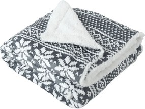 Kétoldalas bárány takaró, téli motívum, 150x200, MALENA