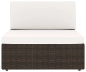 vidaXL 7 részes barna polyrattan kerti ülőgarnitúra párnákkal